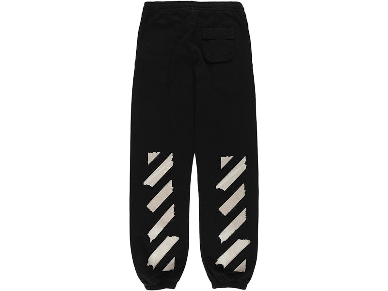 OFF-WHITE Tape Arrows Long Sweatpants Black/Beige