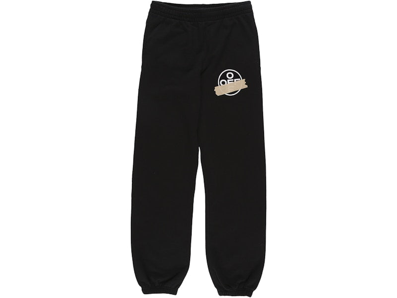 OFF-WHITE Tape Arrows Long Sweatpants Black/Beige