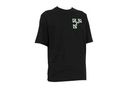 OFF-WHITE Tape Arrows PKT Skate T-Shirt Black/Green Fluo