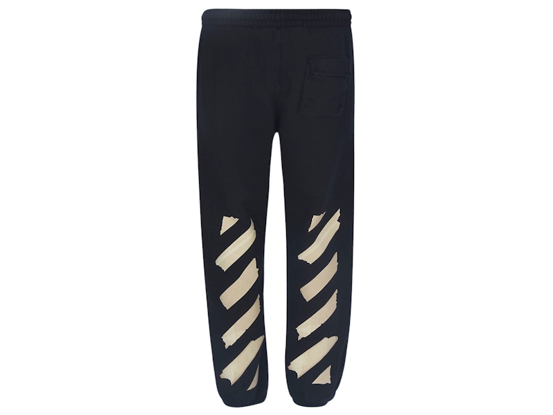 OFF-WHITE Tape Arrows Short Sweatpants Black/Beige