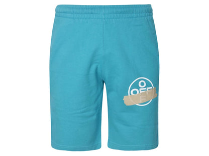 OFF-WHITE Tape Arrows Sweatshort Petrol Blue/Beige