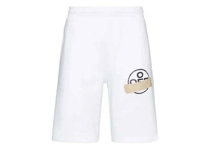 OFF-WHITE Tape Arrows Sweatshorts White/Beige