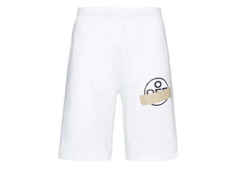 OFF-WHITE Tape Arrows Sweatshorts White/Beige