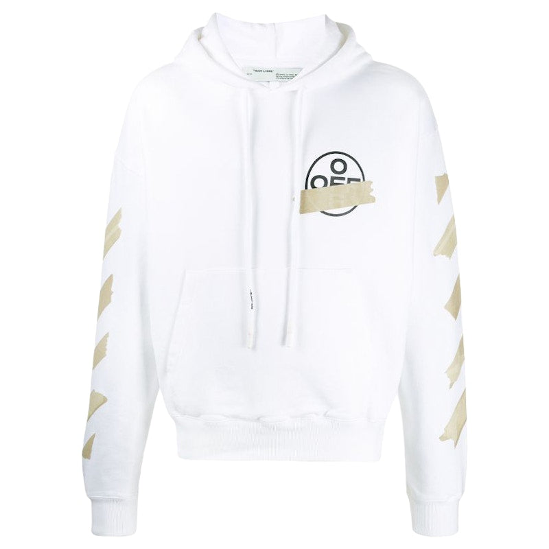 OFF-WHITE Tape Diag Arrows Hoodie White/Beige