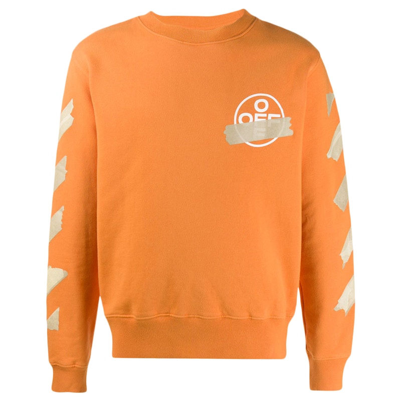 OFF-WHITE Tape Diag Arrows Sweatshirt Orange/Beige