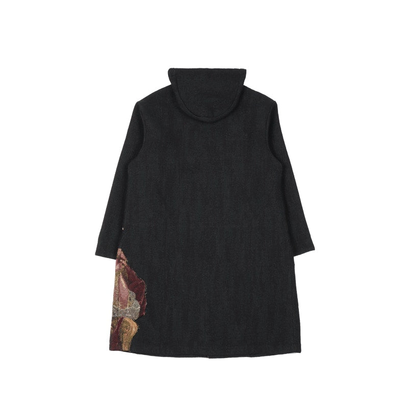 OFF-WHITE Tapestry Parka Coat Black