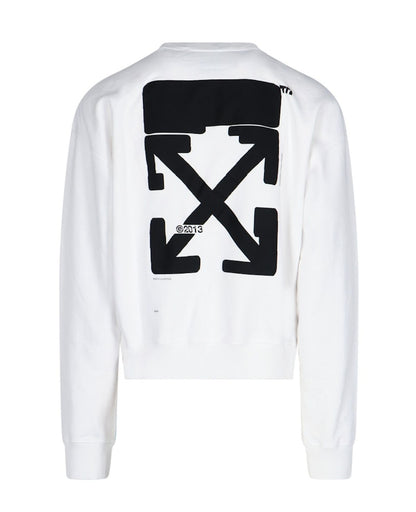 OFF-WHITE Tech Marker Crewneck White Black