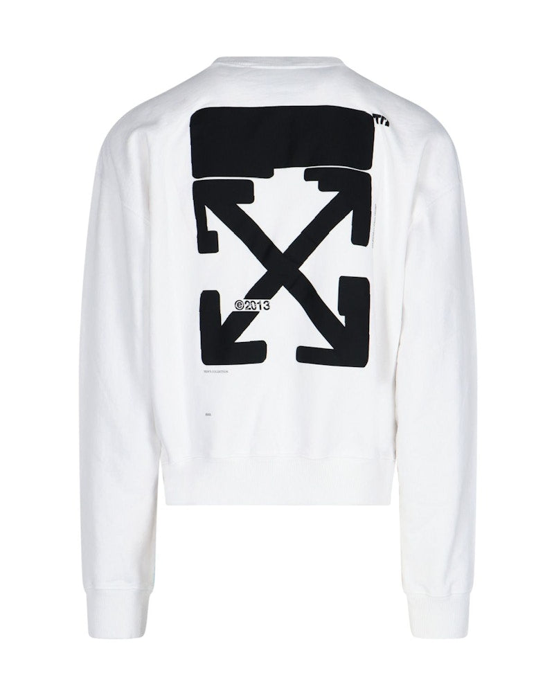 OFF-WHITE Tech Marker Crewneck White Black