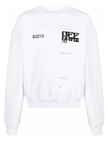 OFF-WHITE Tech Marker Crewneck White Black