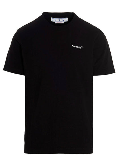 OFF-WHITE Text Logo Caravaggio Saint Jerome Writing Arrows Slim Fit T-Shirt Black/White
