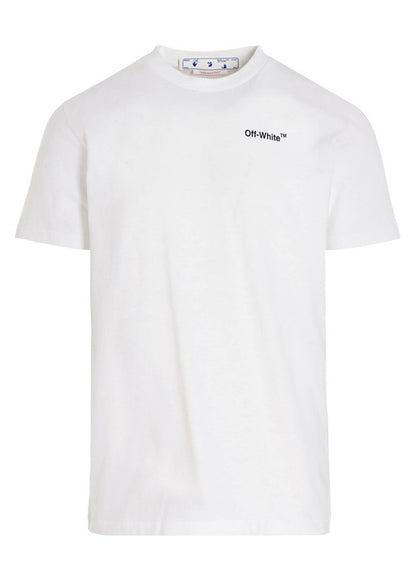 OFF-WHITE Text Logo Caravaggio Saint Jerome Writing Arrows Slim Fit T-Shirt White/Black