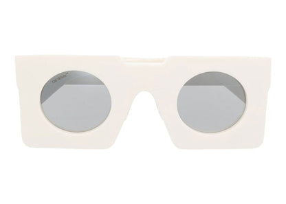 OFF-WHITE The Pantheon Square Frame Sunglasses Bone White