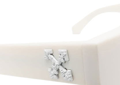 OFF-WHITE The Pantheon Square Frame Sunglasses Bone White