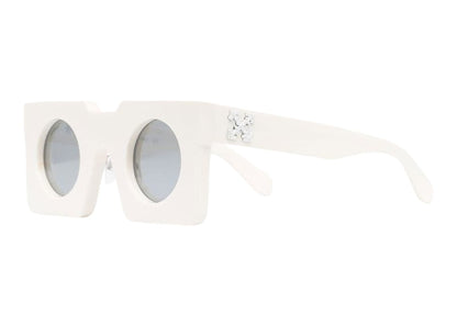 OFF-WHITE The Pantheon Square Frame Sunglasses Bone White