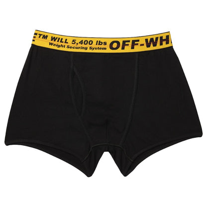 OFF-WHITE Three Pack Stretch Cotton Boxer Briefs (SS19) Black/Yellow/Black