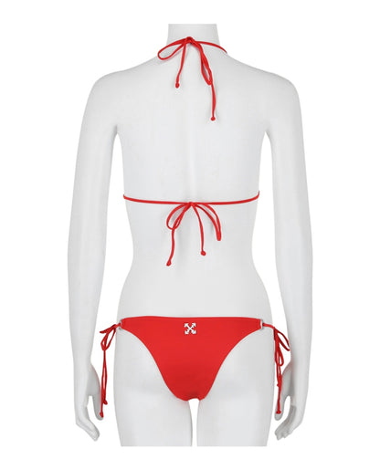 OFF-WHITE Tie Bikini Set Orange