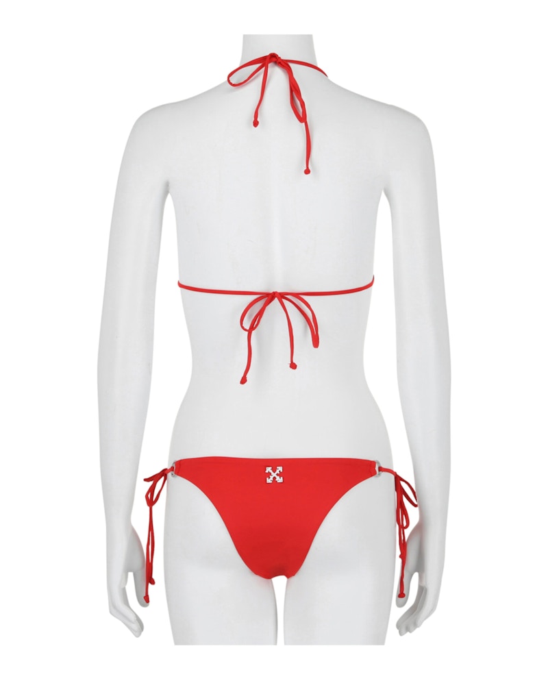 OFF-WHITE Tie Bikini Set Orange