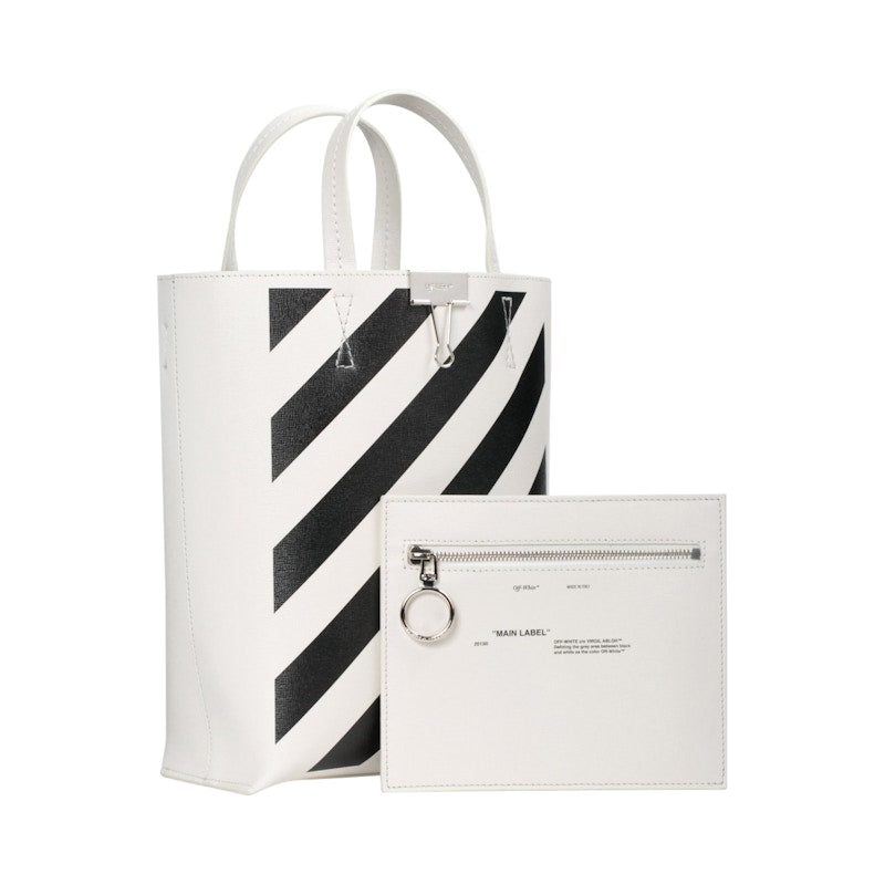 OFF-WHITE Tote Diag Off White Black