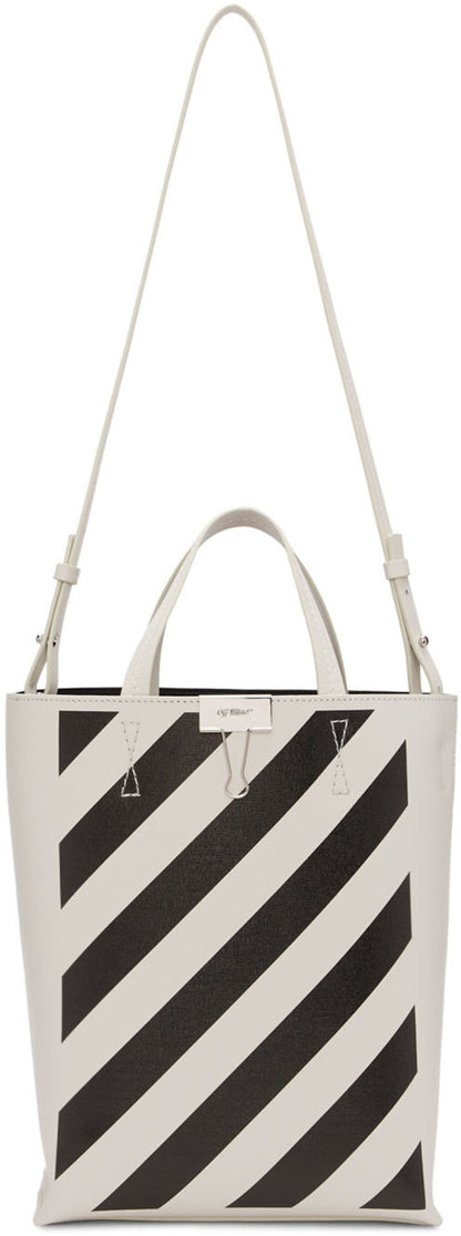 OFF-WHITE Tote Diag Off White Black