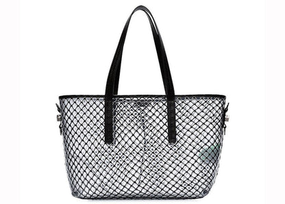 OFF-WHITE Tote Transparent Mesh Black