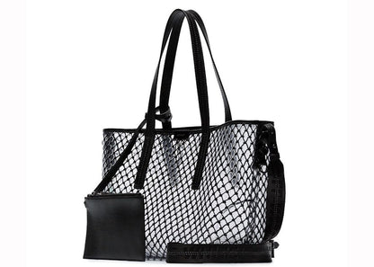 OFF-WHITE Tote Transparent Mesh Black