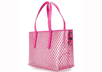 OFF-WHITE Tote Transparent Mesh Fuchsia