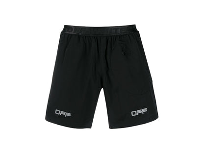 OFF-WHITE Track Shorts Black/Silver