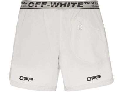 OFF-WHITE Track Shorts Light Grey/Black