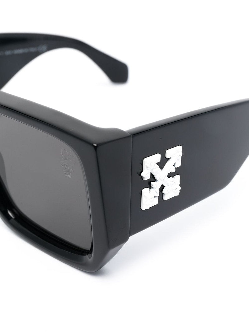 OFF-WHITE Tropez Rectangular Frame Sunglasses Black/White (OMRI013S21PLA0011001)