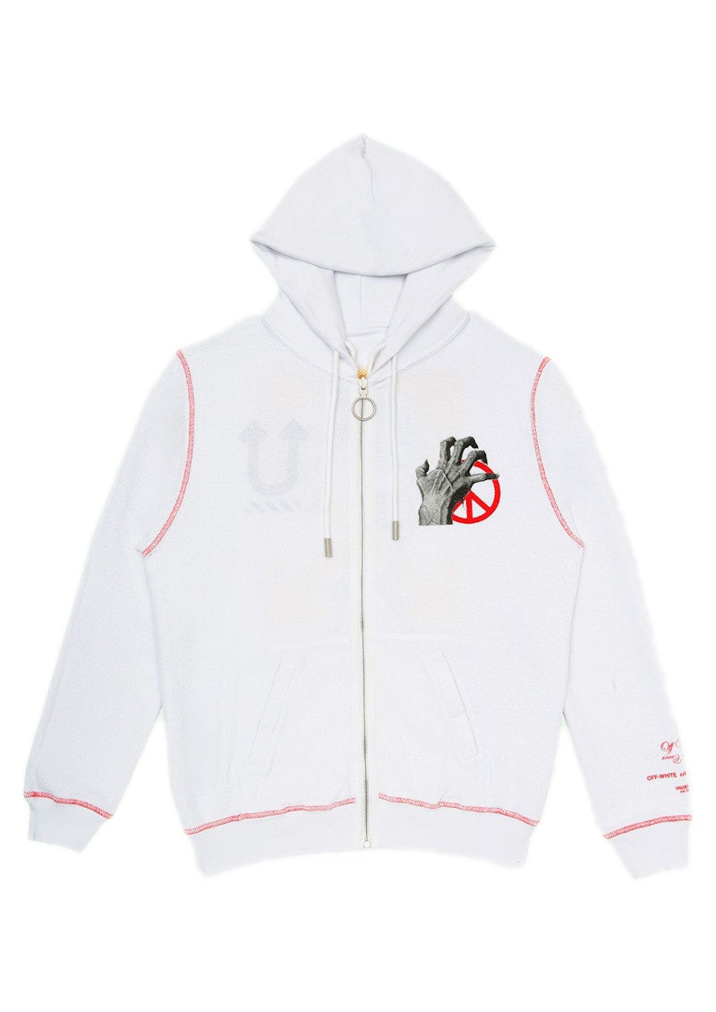 OFF-WHITE Undercover Skeleton RVRS Zipped Hoodie White/Multicolor