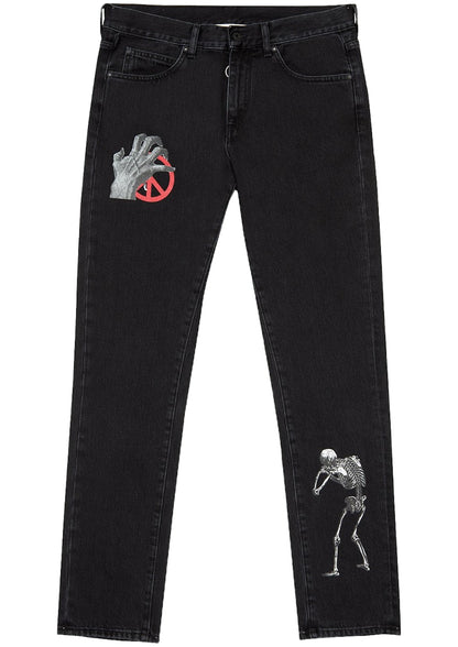 OFF-WHITE Undercover Slim 5 Pocket Denim Pants Black/Multicolor