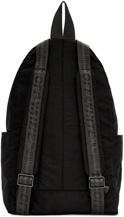 OFF-WHITE Unfinished Backpack Black Silver