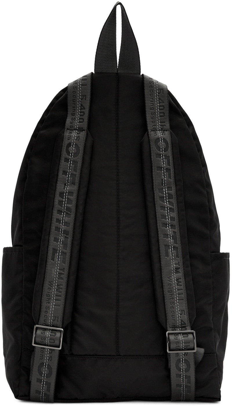 OFF-WHITE Unfinished Backpack Black Silver