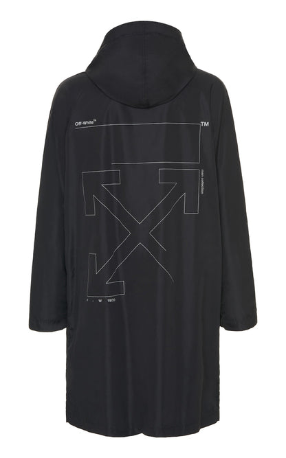 OFF-WHITE Unfinished Raincoat Black