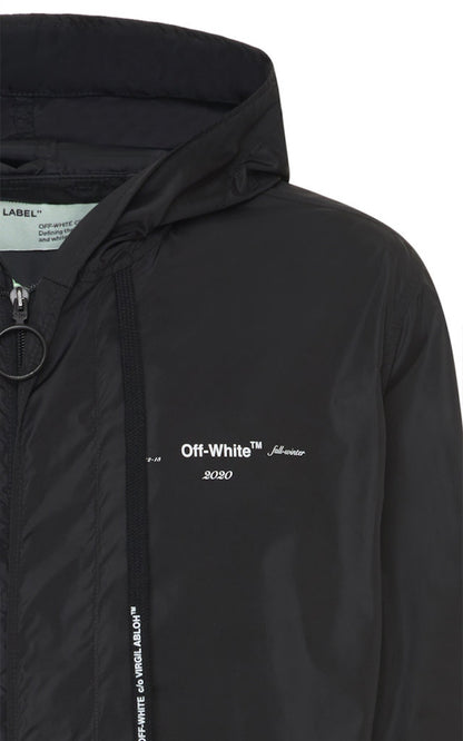 OFF-WHITE Unfinished Raincoat Black