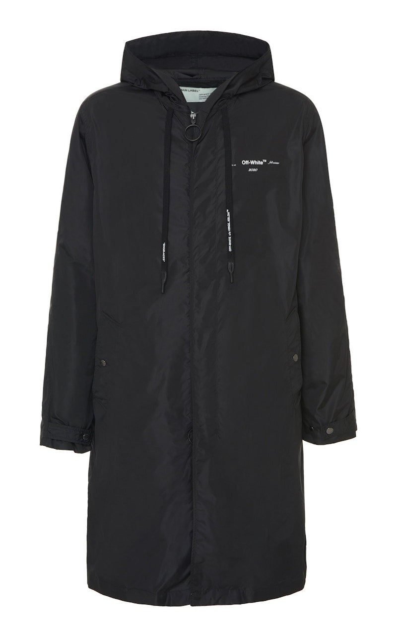 OFF-WHITE Unfinished Raincoat Black