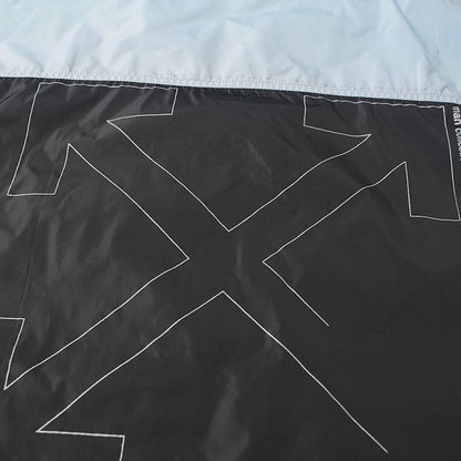 OFF-WHITE Unfinished Windbreaker Jacket Black/Grey