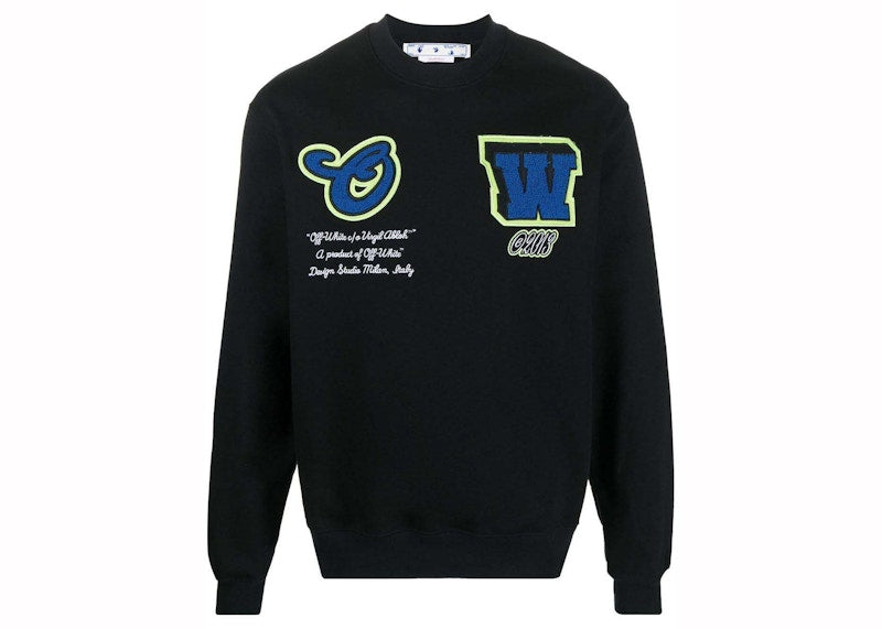 OFF-WHITE Varsity Patch Sweatshirt Black