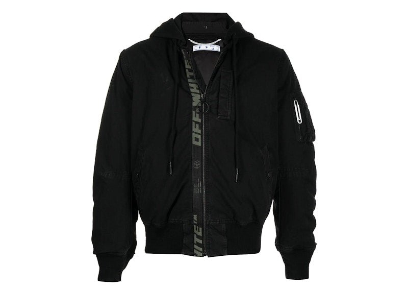 OFF-WHITE Vintage Cotton Bomber Jacket Black