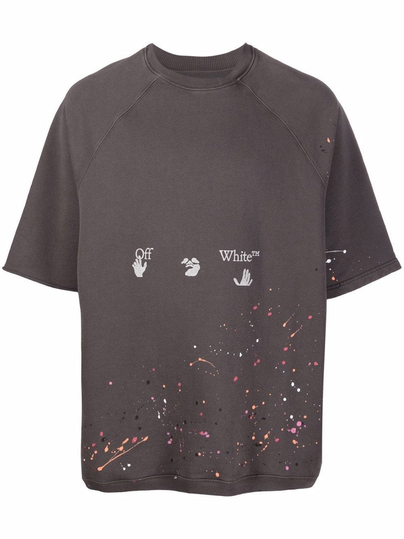 OFF-WHITE Vintage Paint T-shirt Grey
