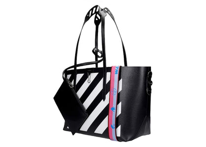 OFF-WHITE Virgil Abloh Diagonal Stripes Binder Shoulder Bag Black