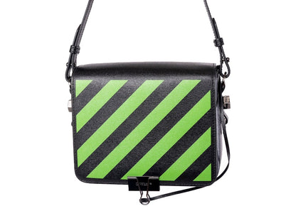 OFF-WHITE Virgil Abloh ICA Diagonal Flap Bag Black/Green