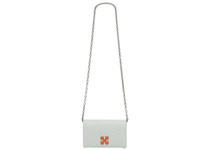 OFF-WHITE Virgil Abloh Jitney 0.5 Arrow Logo Crossbody Bag White