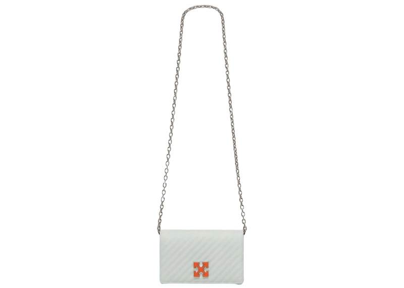 OFF-WHITE Virgil Abloh Jitney 0.5 Arrow Logo Crossbody Bag White
