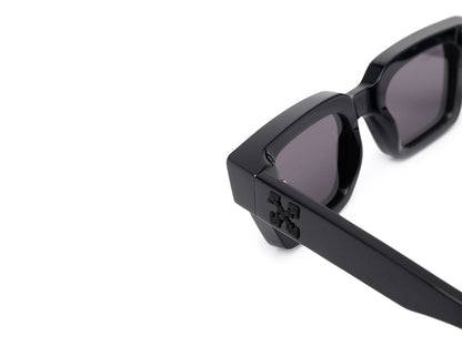 OFF-WHITE Virgil Rectangle Frame Sunglasses Black/Black/Grey (OERI022S22PLA0011007)