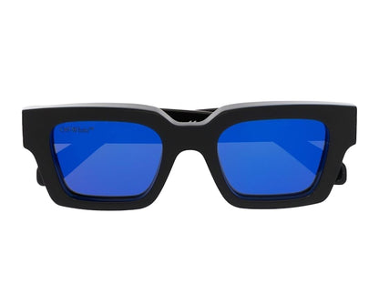 OFF-WHITE Virgil Rectangle Frame Sunglasses Black/White/Blue (OERI022S22PLA0011045)