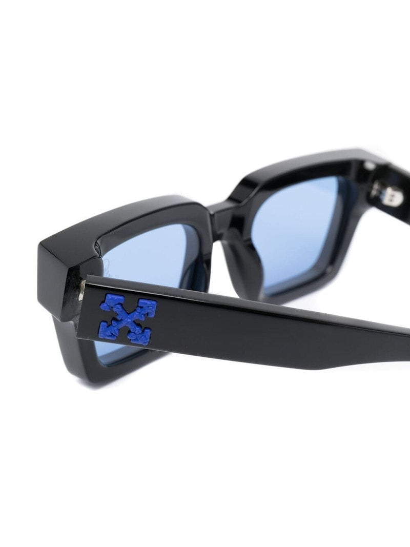 OFF-WHITE Virgil Square Frame Sunglasses Black/Blue (OMRI012R21PLA0011045)