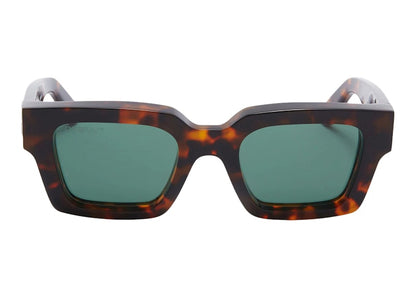 OFF-WHITE Virgil Square Frame Sunglasses Brown Turtleshell/Havana Green