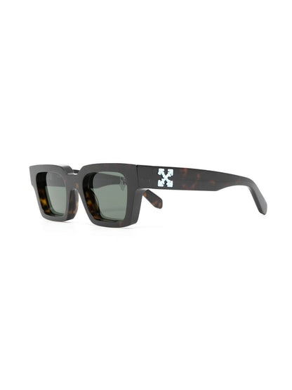 OFF-WHITE Virgil Square Frame Sunglasses Havana Brown/White/Grey (OMRI012R21PLA0016001)