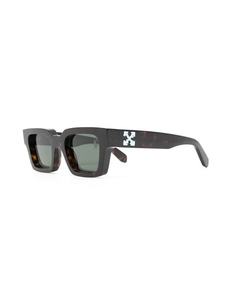 OFF-WHITE Virgil Square Frame Sunglasses Havana Brown/White/Grey (OMRI012R21PLA0016001)